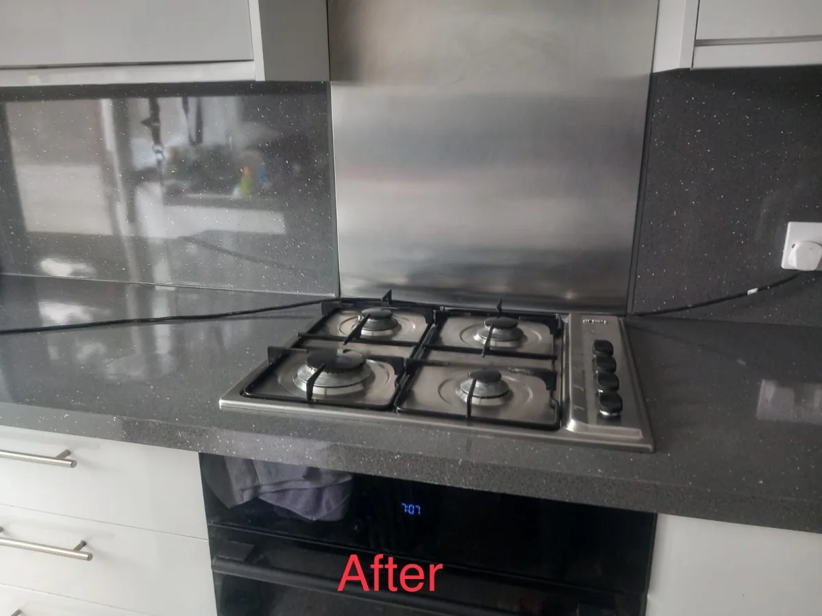 Cleaned interior surface